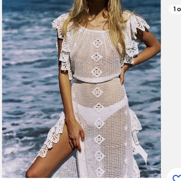 Jens pirate booty white knit kaftan size m/l - Picture 4 of 5